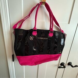 Victorias Secret Sequins 2013 Black Friday Weekender Duffle Bag Tote